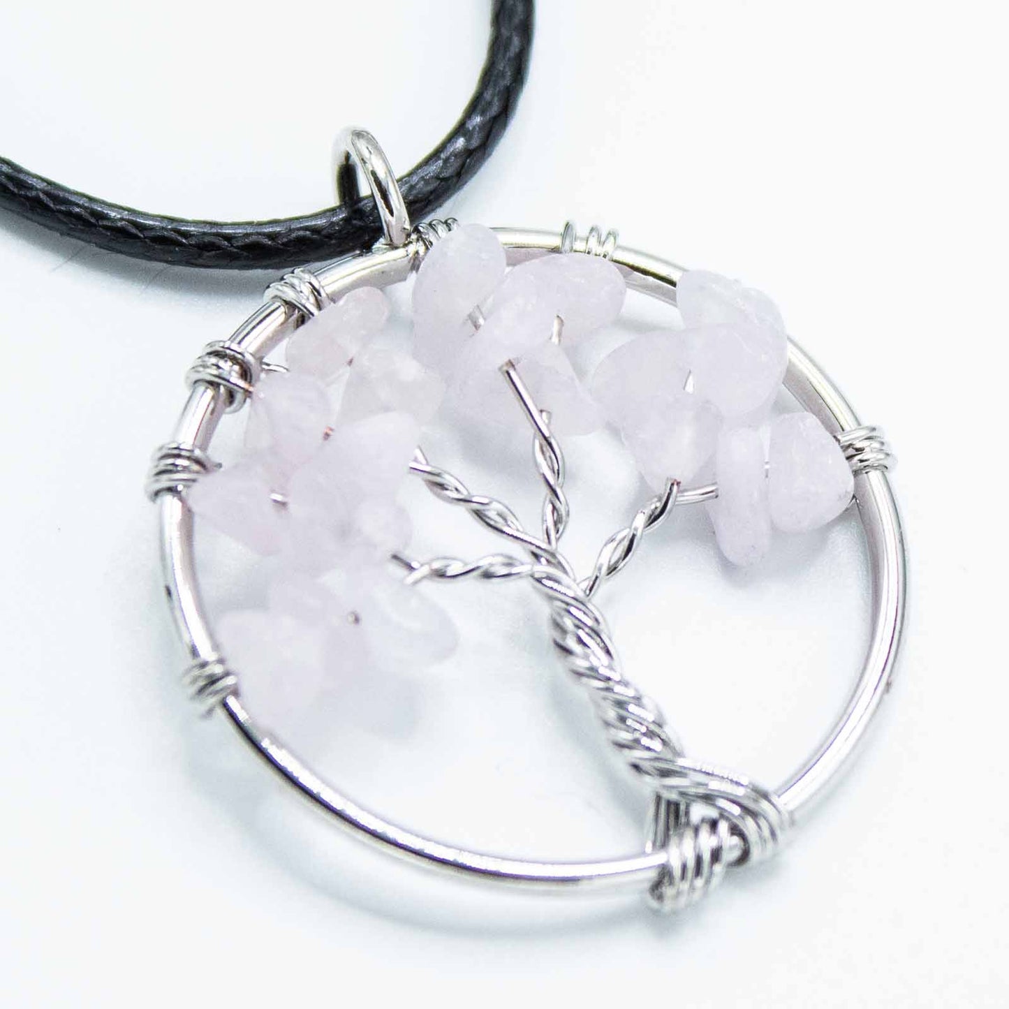 Tree of Life Pendant - Crystal Chip Necklace