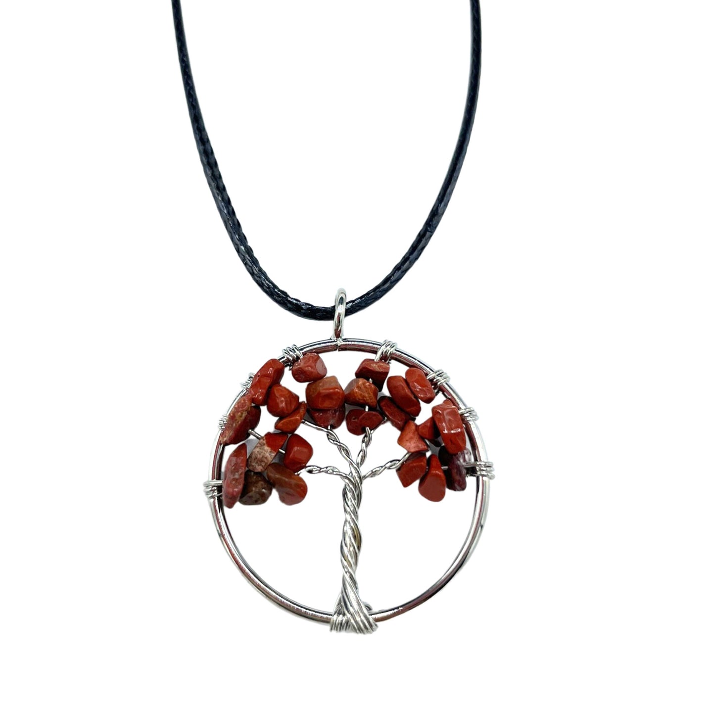 Tree of Life Pendant - Crystal Chip Necklace