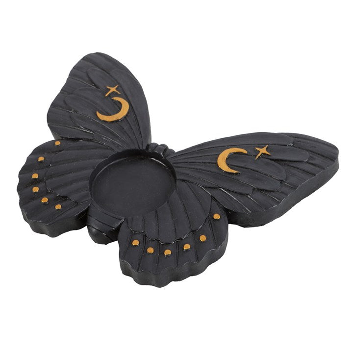Black Moth Tea Light Candle Holder