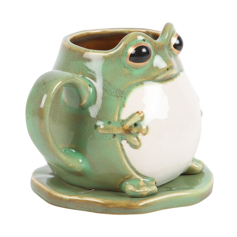 Froggy Shaped Mug and Lily Pad Saucer
