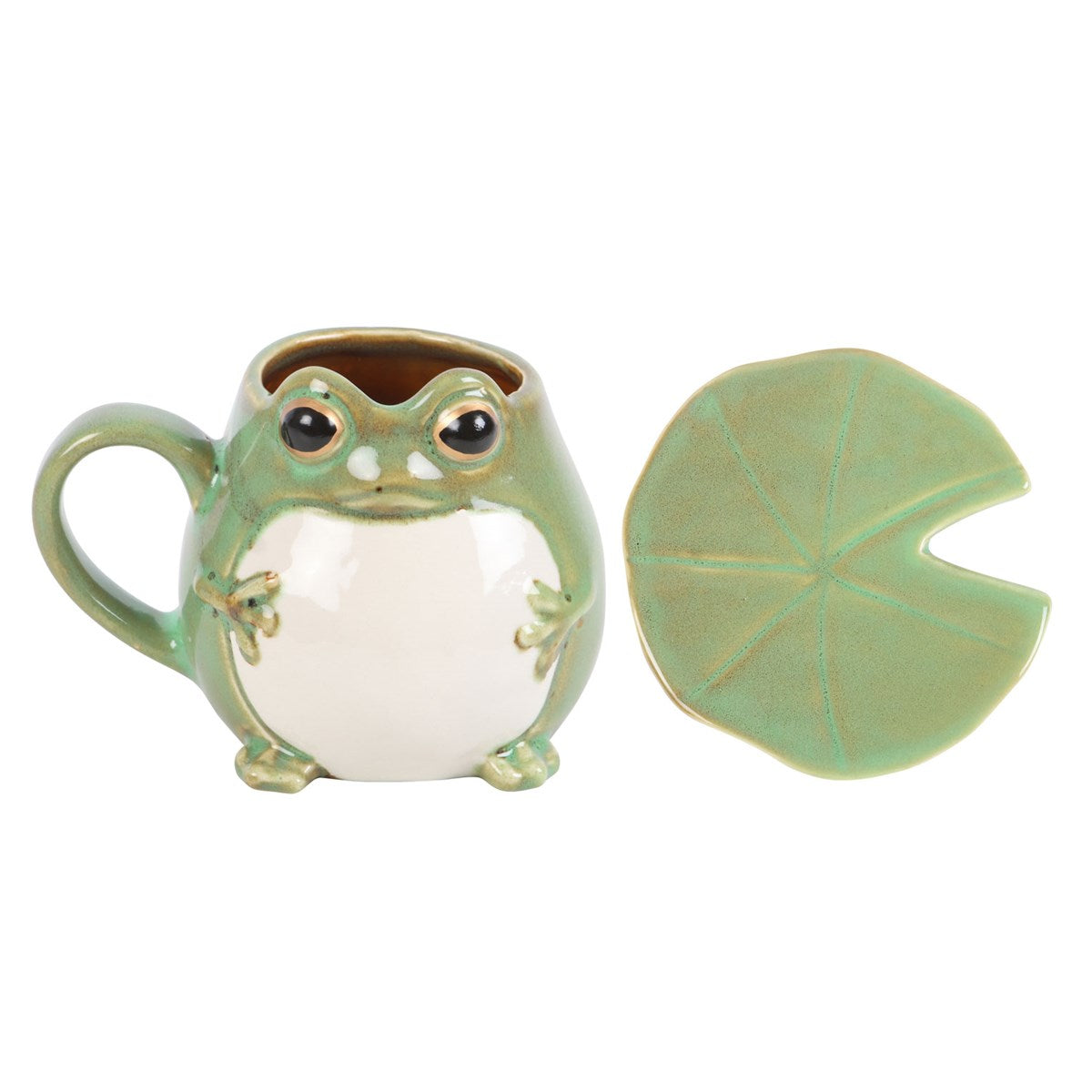 Froggy Shaped Mug and Lily Pad Saucer