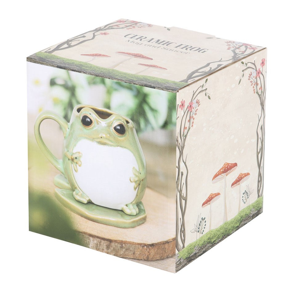 Froggy Shaped Mug and Lily Pad Saucer