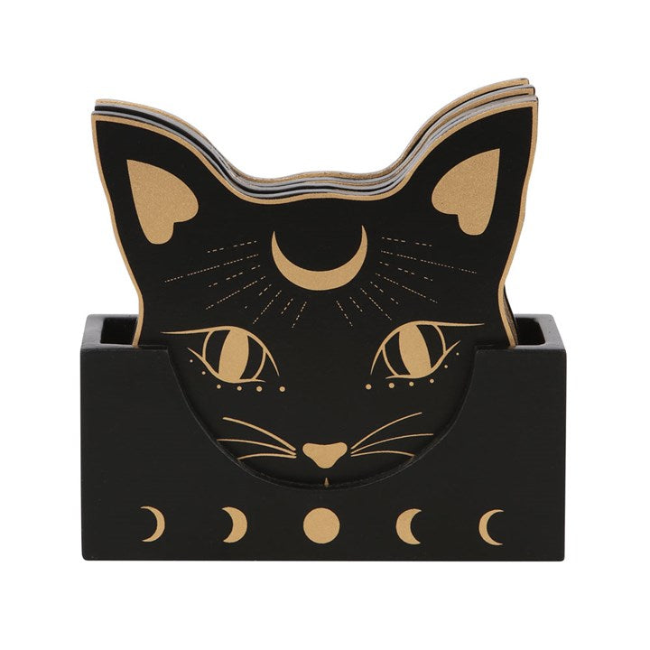 Mystic Mog Kitty Cat Coaster Set