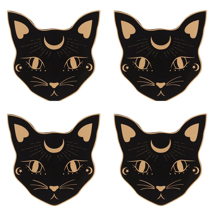 Mystic Mog Kitty Cat Coaster Set