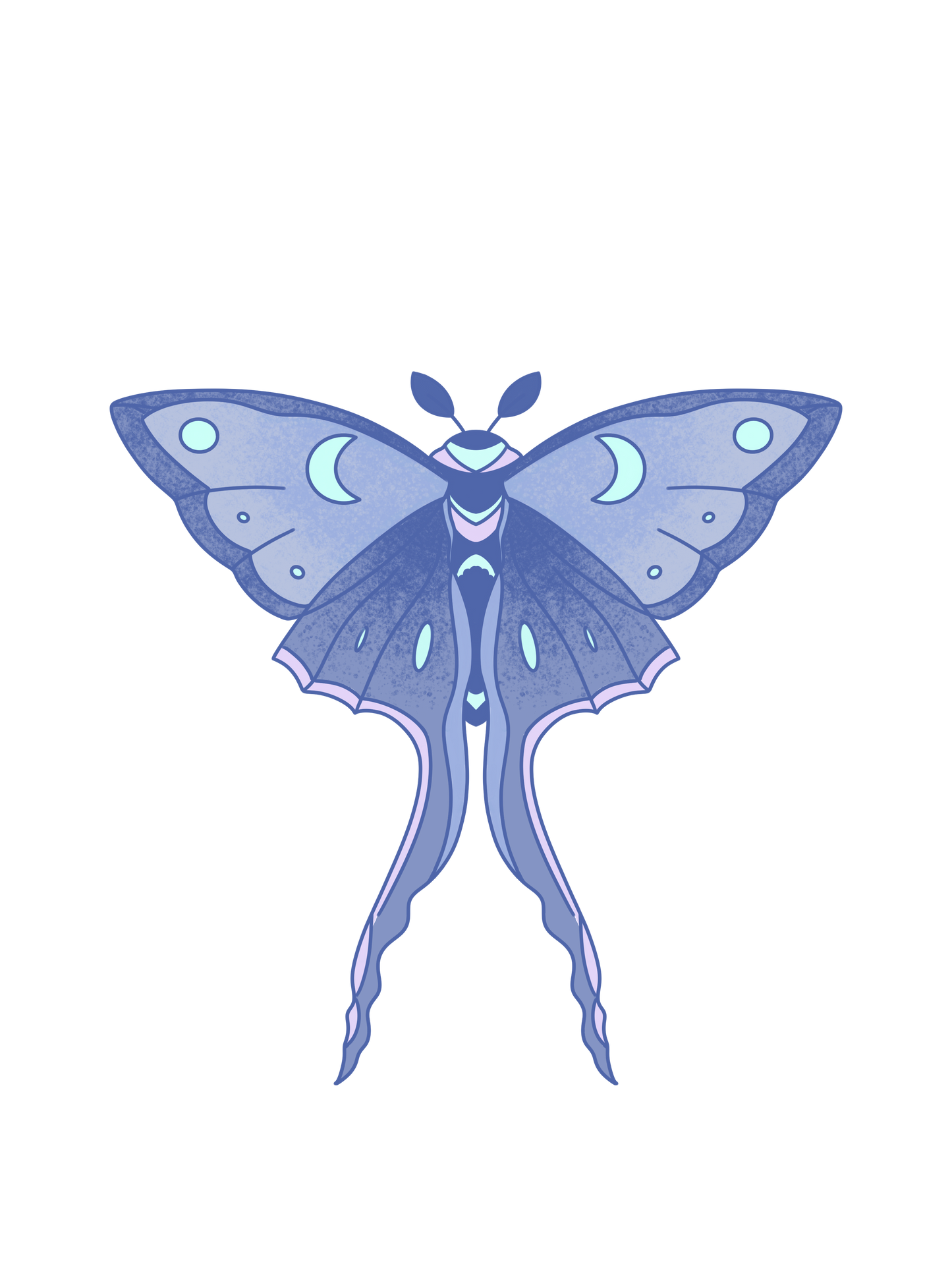 Recycled Acrylic Lunar Moth Pin Badge