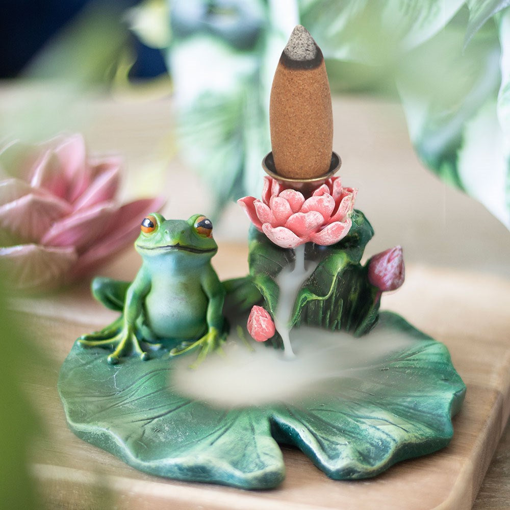 Froggy Lily Pad Backflow Incense Burner
