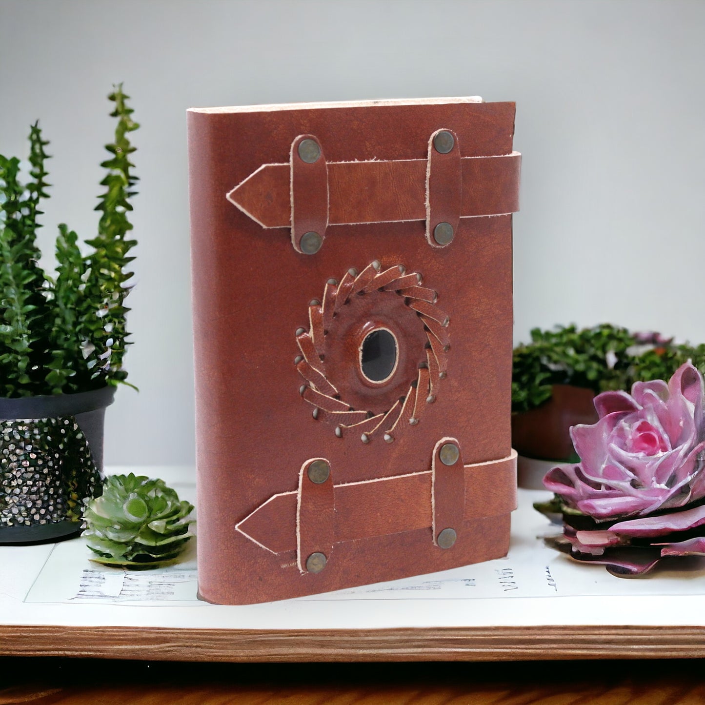 Leather Black Onyx Notebook