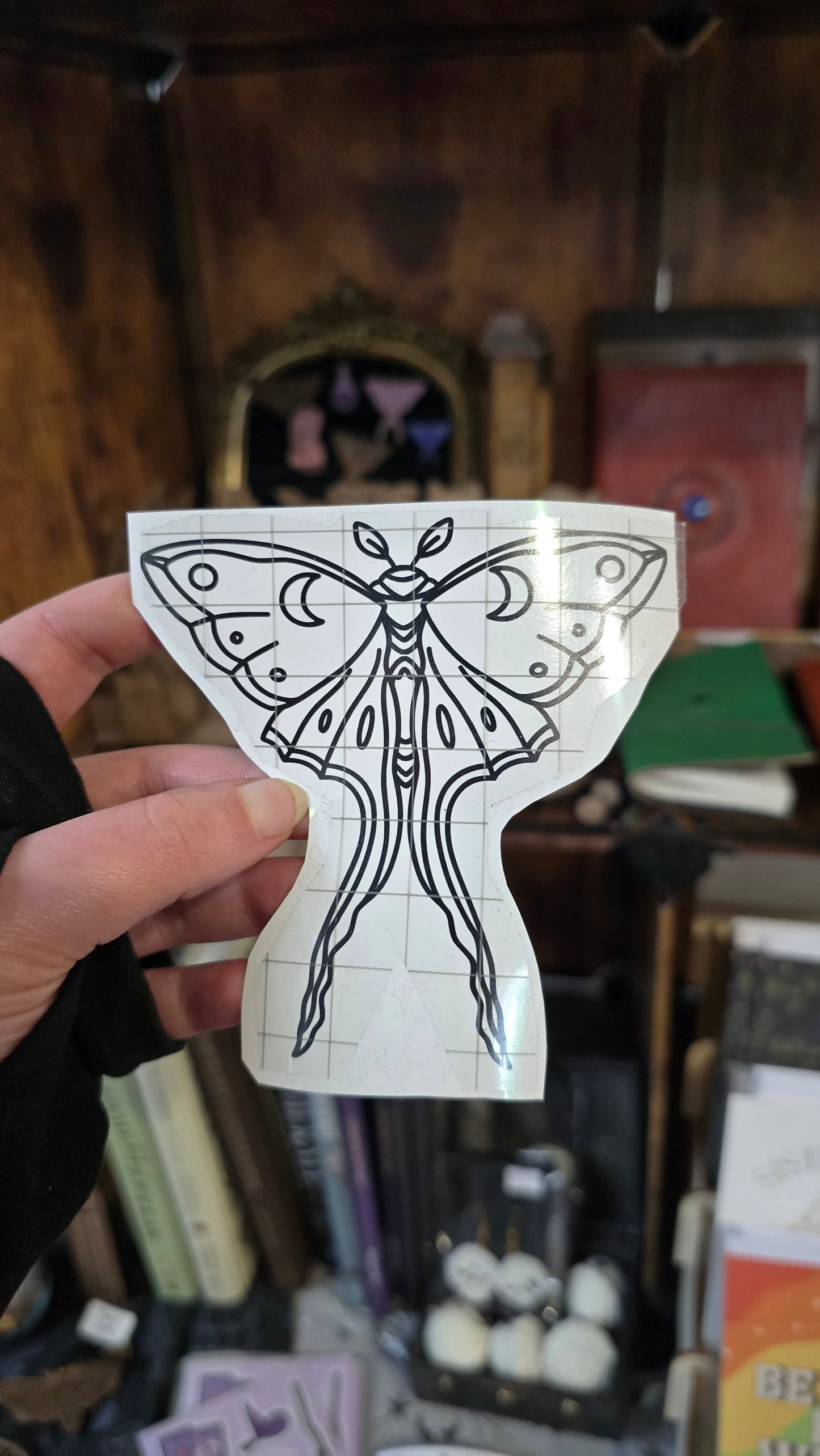 Moth Permanent Vinyl Sticker