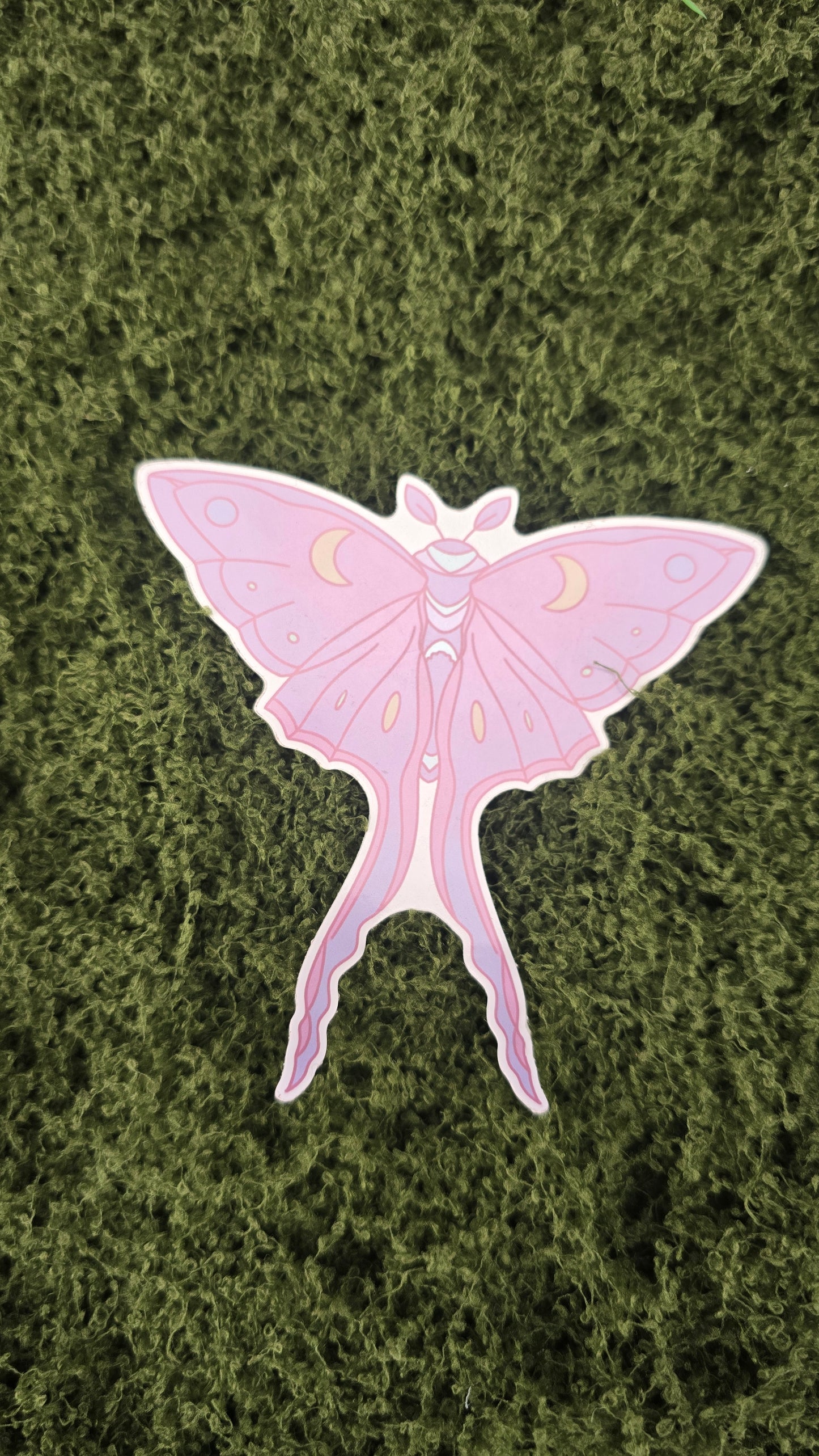 Pastel Lunar Moth Vinyl Sticker XL
