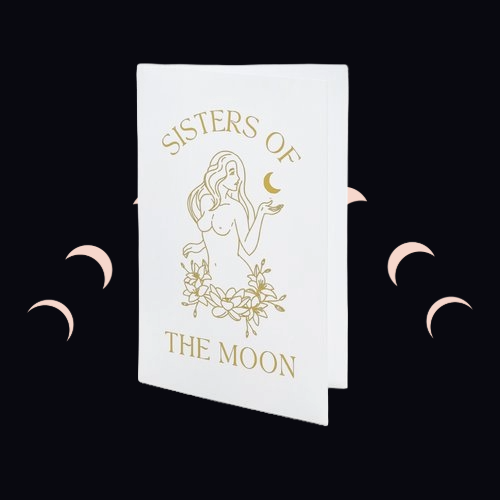 Sisters Of the Moon Gold Foil Greetings Card