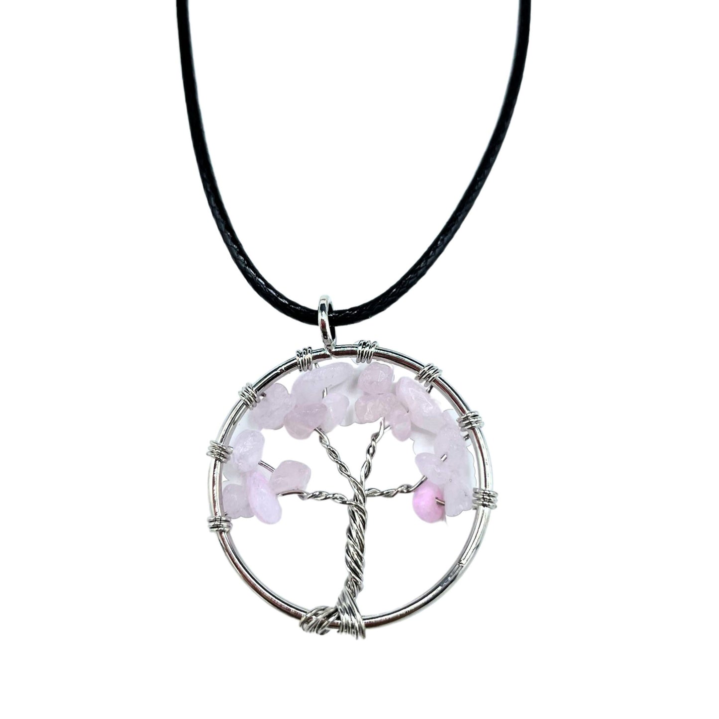 Tree of Life Pendant - Crystal Chip Necklace
