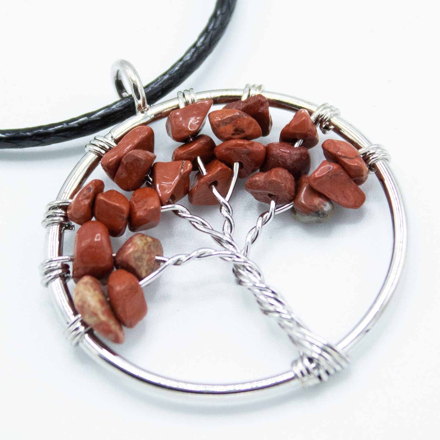 Tree of Life Pendant - Crystal Chip Necklace
