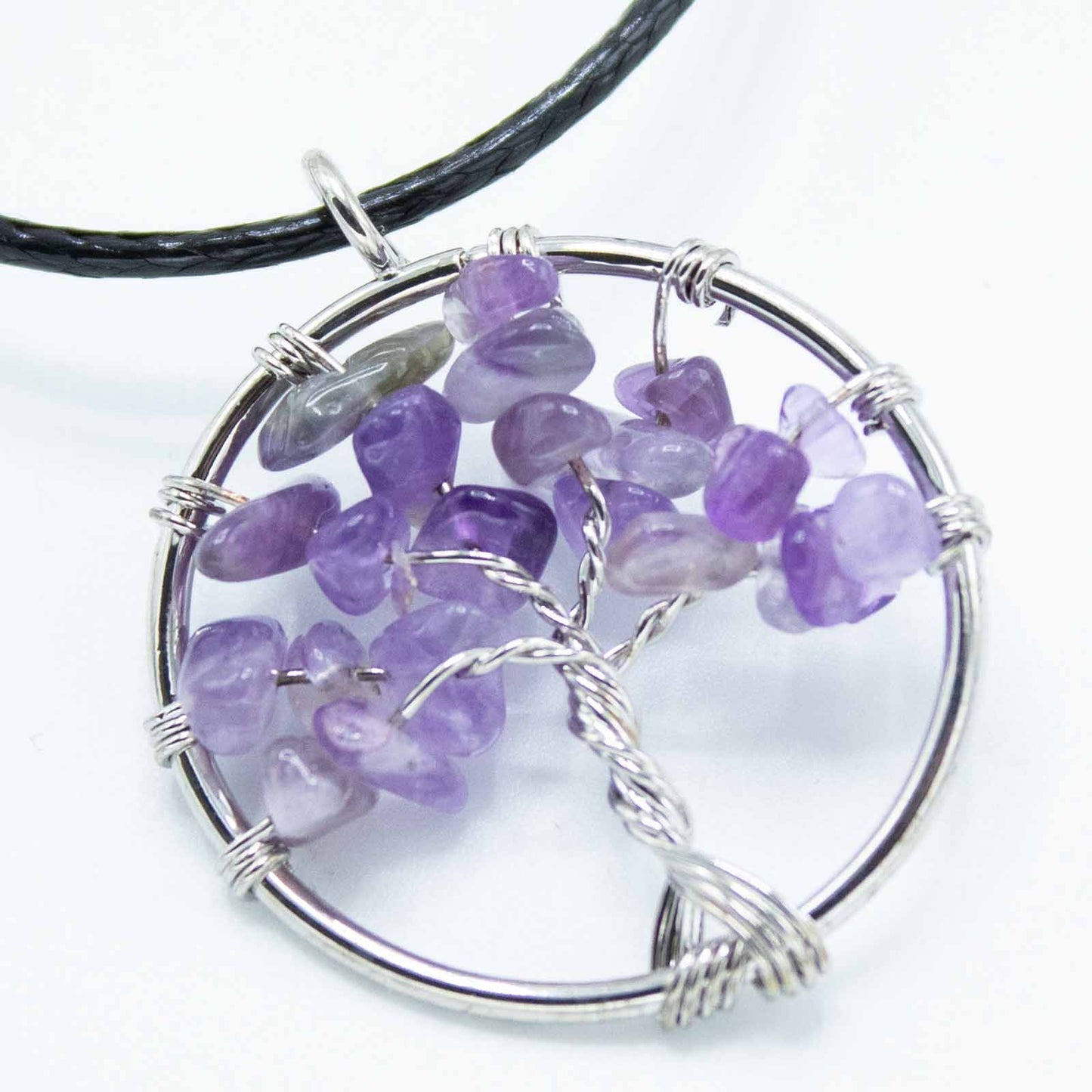 Tree of Life Pendant - Crystal Chip Necklace