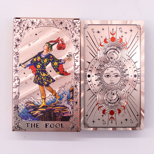 Rose Gold Foil Tarot Card Set - Moon Phase