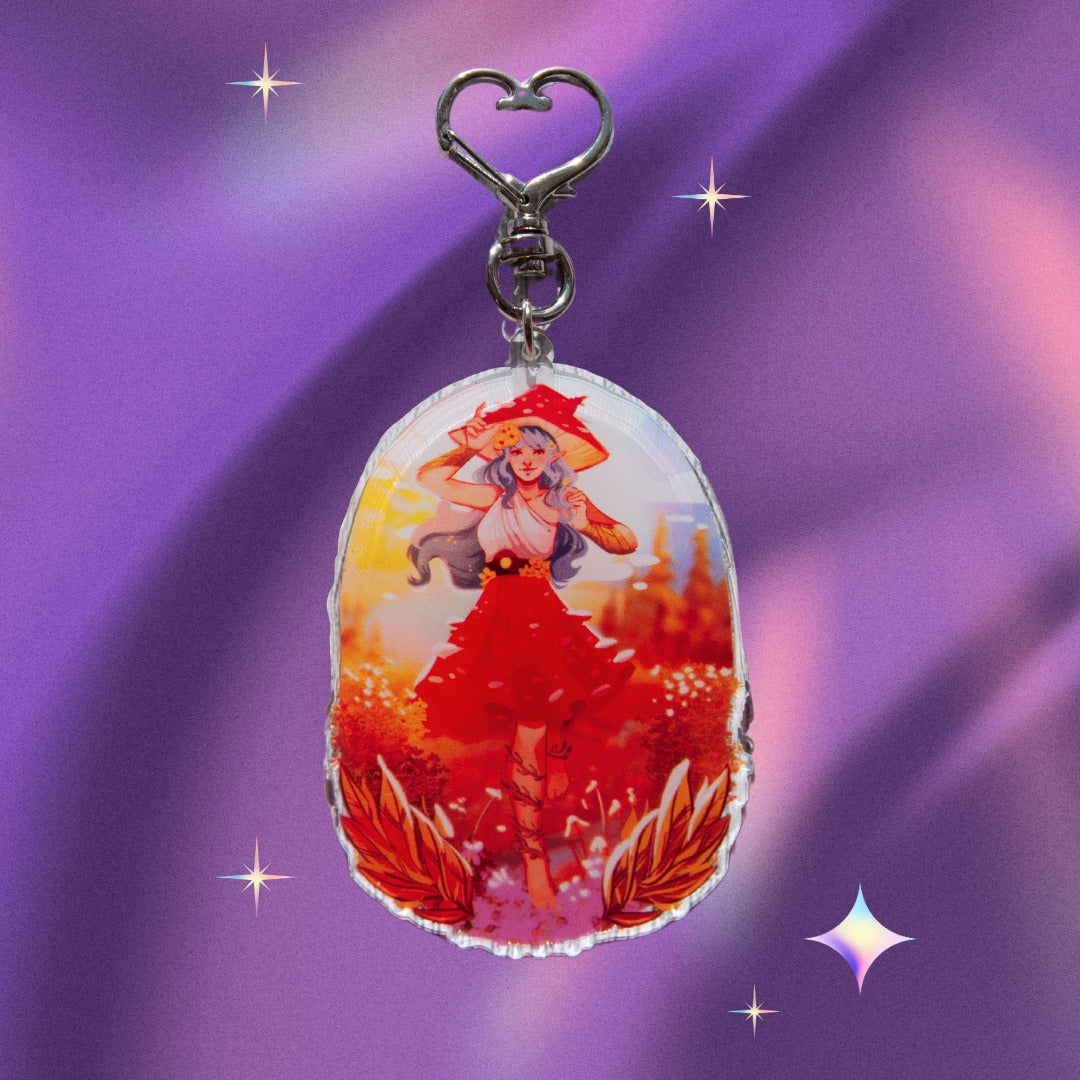 Mushroom Girl Keychain