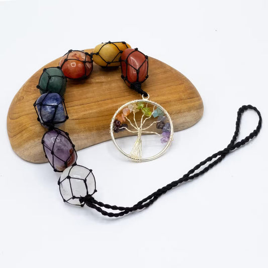 Tree of Life Hanging Chakra Stone Pendant