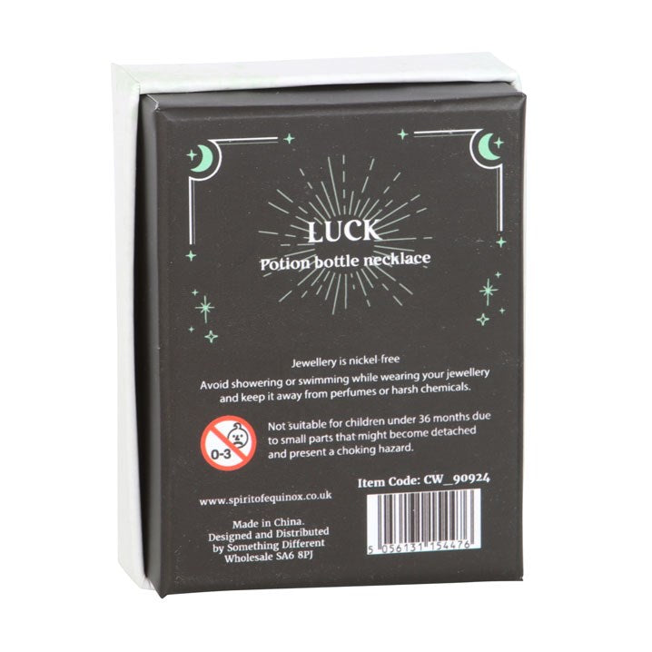 Green Aventurine Crystal Chip Potion Bottle Necklace