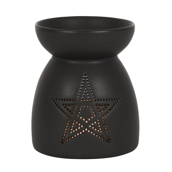 Black Pentagram Wax Oil Burner