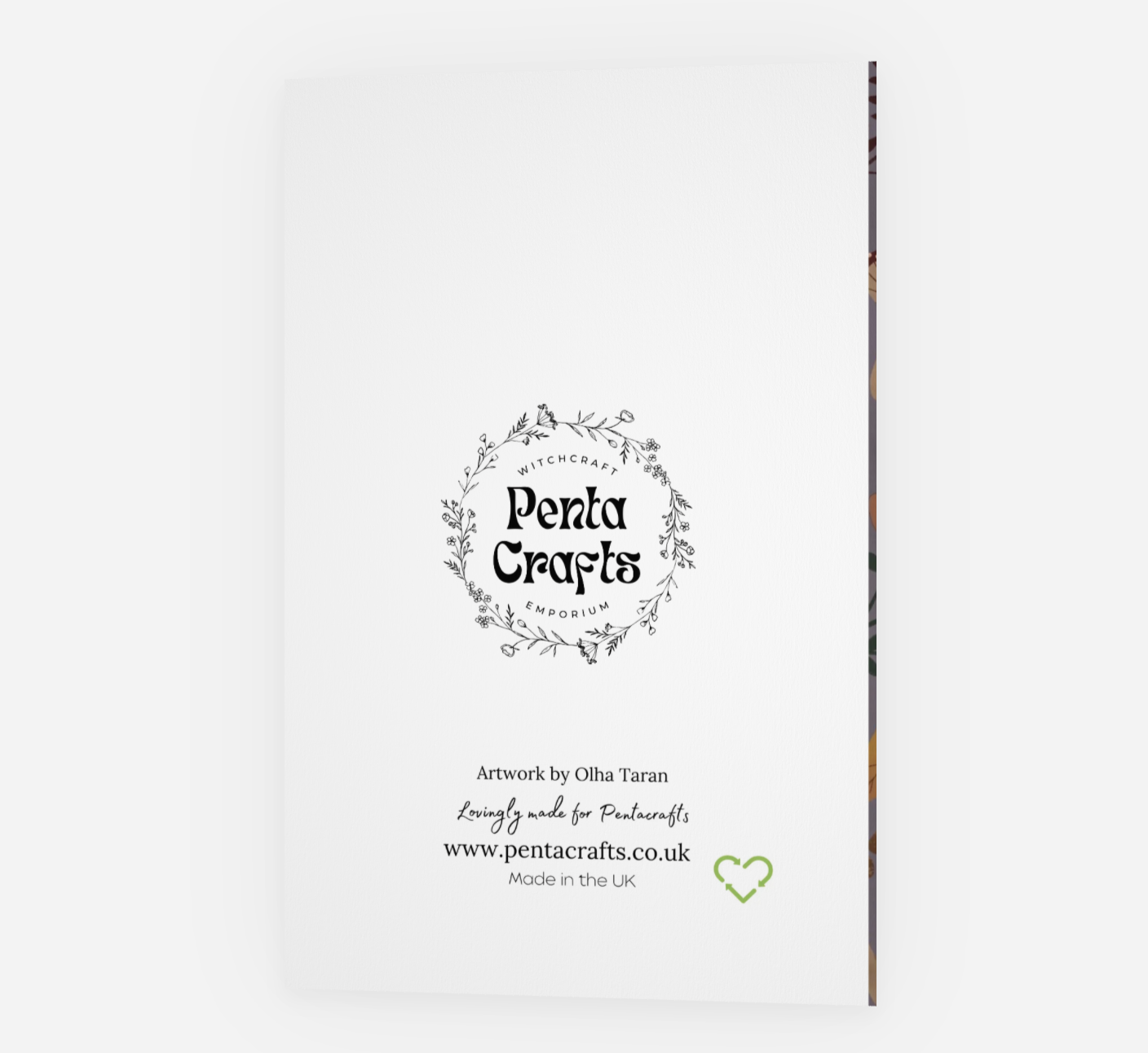 Autumn Black Cat Greetings Card