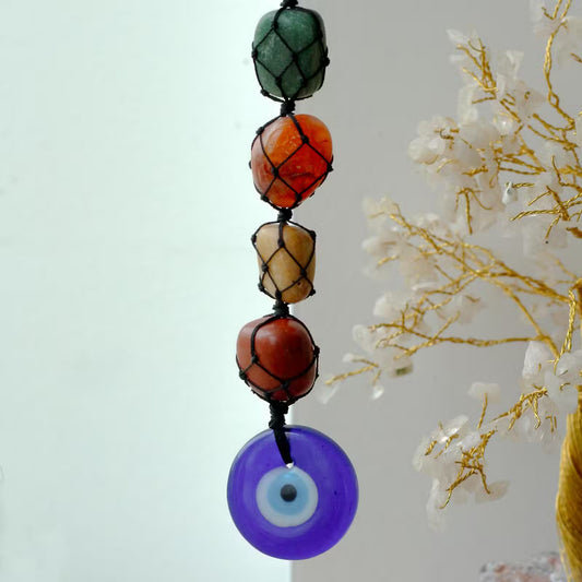 Evil Eye Hanging Chakra Stone Pendant