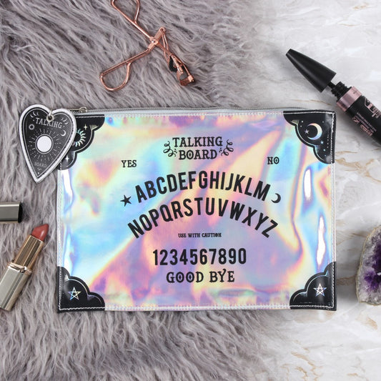 Iridescent Talking Board Makeup Pouch