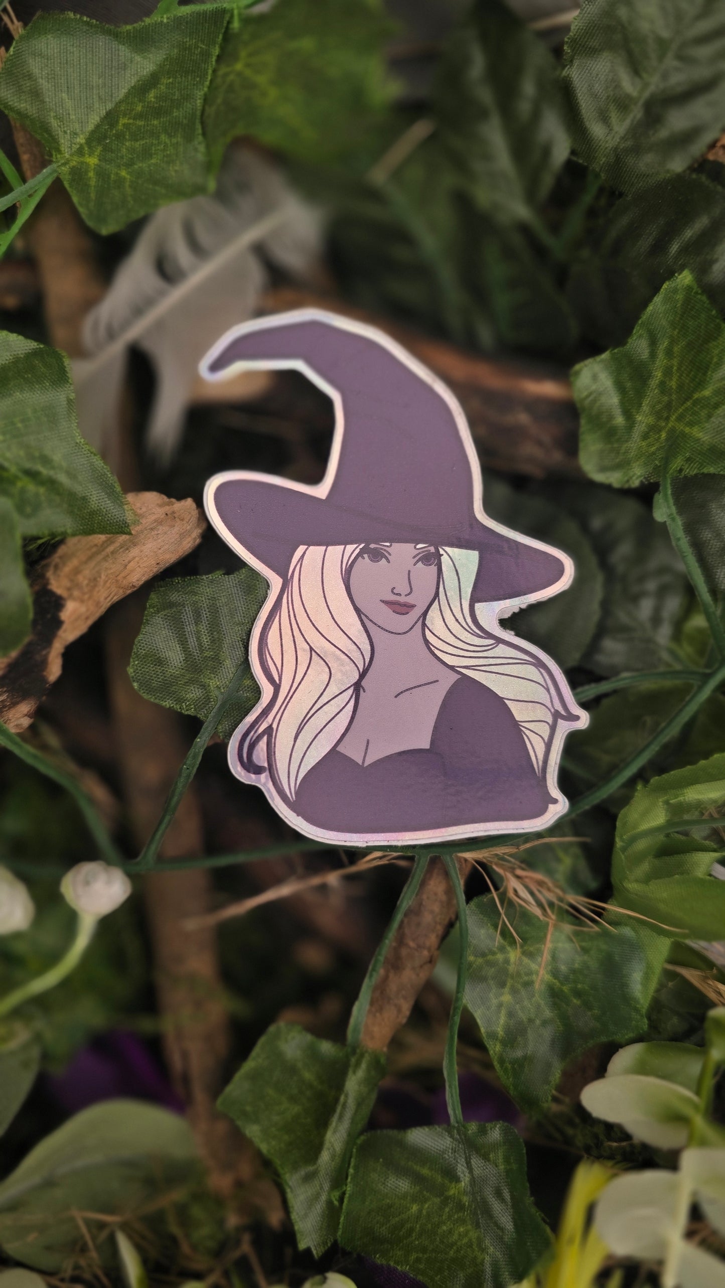 Holographic Witch Sticker